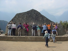 Pachamama stone, machu picchu, peru