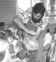 Zacciah Drumming with kids